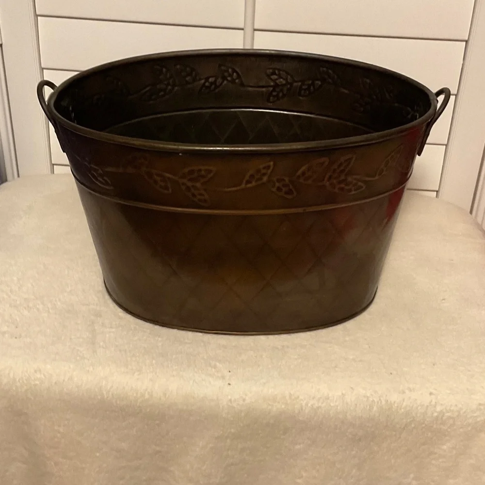 Decorative Brown Metal Basket